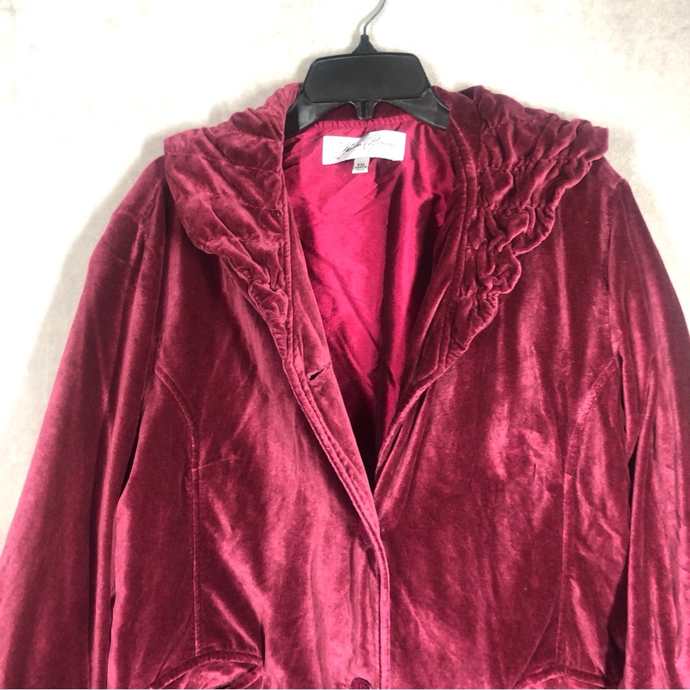 Hopeless Romantic Velvet Coat Size XXL Burgundy Victorian Whimsigoth 90s Witchy - Picture 2 of 13